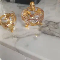 فروش دو دست استکان و سه عدد قندون خارجی درحد نو