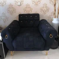 یک جفت مبل مشکی طلایی چستر