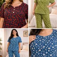 ست راحتی زنانه سایز بزرگ 2X و 3X / نساجی ترک اصل