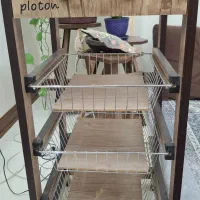 جا پیازی چوبی کشودار