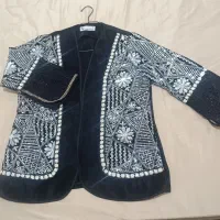 کت سوزن دوزی شده،جنس مخمل،سایز۲