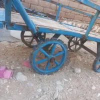گاری چهار چرخ آبی رنگ|ابزارآلات|دهلران, |دیوار