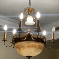 لوستر آنتیک برنزی فرانسه