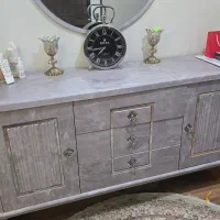 فروش اینه و کنسول لوکس نو یکساله طوسی فیلی لوکس