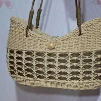 کیف حصیری کاردست ،داخل استردوزی