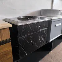 روشویی کابینتی مشکی رگه دار سنگ طبیعی|لوازم سرویس بهداشتی|مشهد, نوید|دیوار