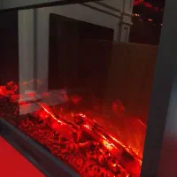 شومینه برقی فرم پروفیل مشکی عمق زیاد