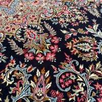 ۲ تخته فرش زمینه سورمه ای ستاره کویر یزد|فرش|همدان, |دیوار