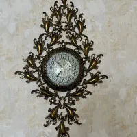 ست دکوراتیو برنزی(ساعت دیواری و جادستمالی)