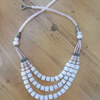 گردنبند سنگ آمیتیس صورتی