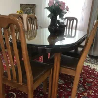 میز نهار خوری ۶ نفره چوب اصل|میز و صندلی غذاخوری|چمستان, |دیوار