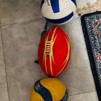 توپ راگبی و توپ والیبال و پمپ باد