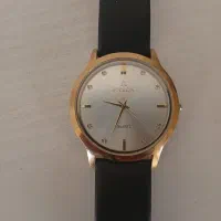 ساعت مچی زنانه دور طلایی بند چرم