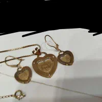 النگو و نیم ست طلا بدون اجرت