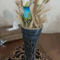 گلدان سفالی ذغالی ۳۰ سانتی،مناسب دکوروگلهای مصنوعی