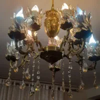 لوستر برنجی ۱۰ شعله