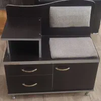 میز تلفن چوبی