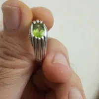 انگشتر زبر جد اصل رکاب دستساز  قدیم