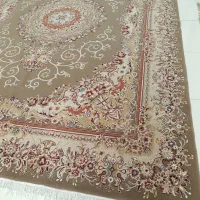 دو تخته فرش12متری گردویی گل برجسته|فرش|ایلام, |دیوار