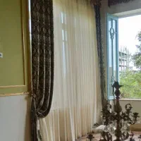 پرده پارچه ای  دو لایه و توری و یالان با کتیبه