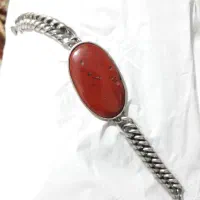 دستبند جاسپر رکاب نقره