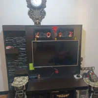 میز تلویزیون چوبی قهوه ای