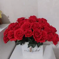 گل رز شاخه ای مصنوعی سایز بزرگ ( بسته ۱۰ شاخه ای )