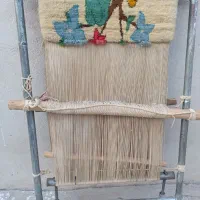 فرش دستبافت نیمه کاره رو دار|فرش|کرج, شهرک نهال و بذر|دیوار