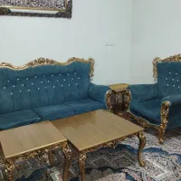 مبل سلطنتی ۷ نفره در حد نو|مبلمان خانگی و میز عسلی|تاکستان, |دیوار