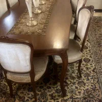 سرویس مبلمان ۹ نفره،ناهار خوری ۸ نفره چوب راش|مبلمان خانگی و میز عسلی|تهران, سعادت‌آباد|دیوار