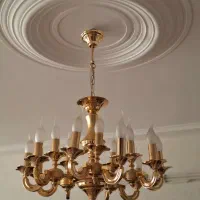 فروش دو عدد لوستر طلایی