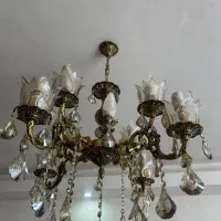 لوستر برنجی چشمه نور