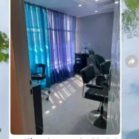 پرده ی حریر۲ تیکه همراه با میل پرده