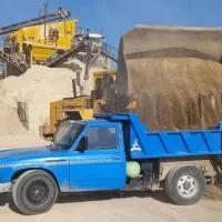 حمل شن ماسه مخلوط خاک باغچه نخاله نیسان کمپرس