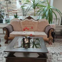 مبل هفت نفره زیبا با چوب بسیار با کیفیت
