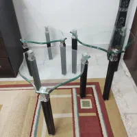 میز جلو مبلی شیشه ای همراه با ست عسلی|مبلمان خانگی و میز عسلی|گرگان, |دیوار