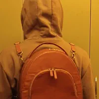 کیف کوله پشتی چرمی دست‌دوز نو