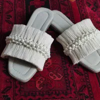صندل مکرومه مروارید