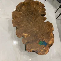 میز رستیک چوب برش تنه طبیعی