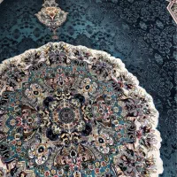 قالی هالید سورمه ای|فرش|جیرفت, |دیوار