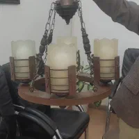 لوستر 4 شاخه چوبی|لوستر و چراغ آویز|مشهد, آزادشهر|دیوار