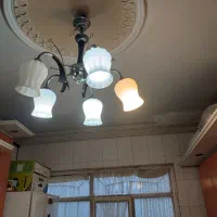 لوستر استیل(۵عدد لاله کریستال لوستر)