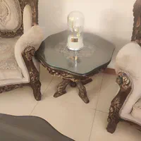 مبل استیل ۹ نفره و ناهار خوری ۱۰ نفره چوب گردو|مبلمان خانگی و میز عسلی|تهران, دریاچه شهدای خلیج فارس|دیوار