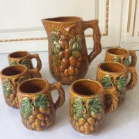 پارچ لیوان سرامیکی قدیمی