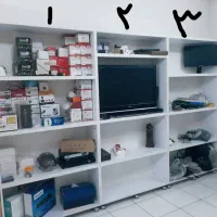 قفسه و کتابخانه تمام سفید MDF