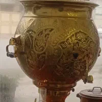 سماور برنجی گازی