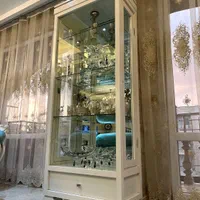 بوفه چوب ساده و ساعت ایستاده چوب واقعا تمییز|بوفه، ویترین، کنسول|کرج, دهقان ویلا|دیوار