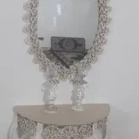 آینه شمعدان  وبوفه چوبی