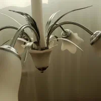 لوستر استیل ۵شاخه