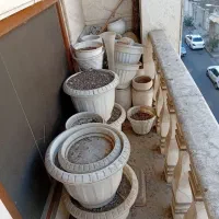 گلدان پلاستیکی و سفالی